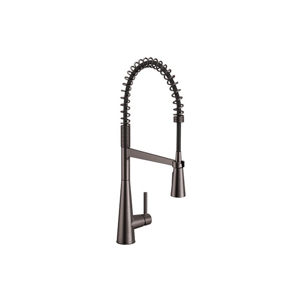 Sleek Black Stainless One-Handle Pulldown Kitchen Faucet
